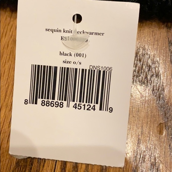 Kate Spade Knit Neckwarmer Black Scarf - Picture 5 of 5